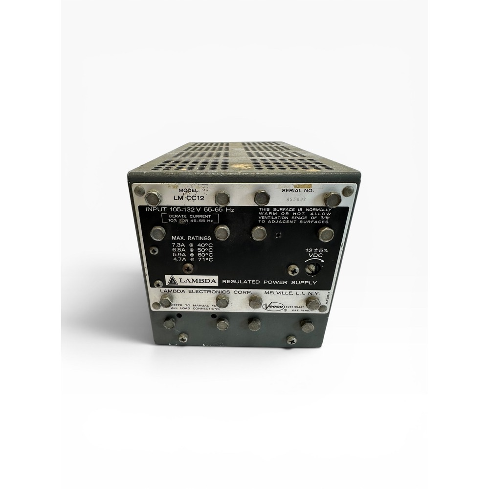 Lambda LM-CC12 Regulated Power Supply 12V 7.3A Vintage Industrial Gray-Untested